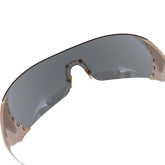 Christian Dior "Bike 4" Shield Golden Sunglasses