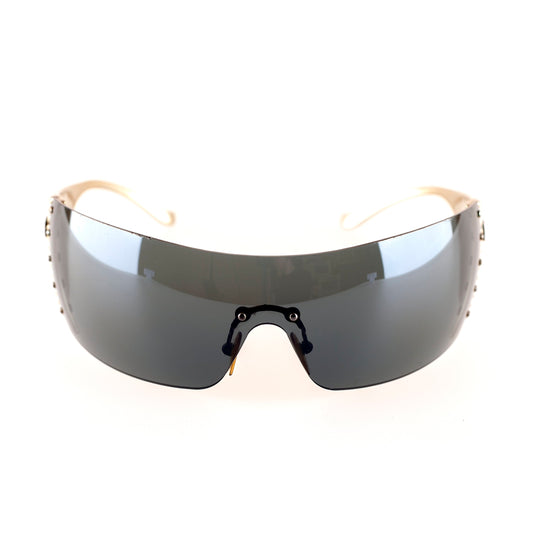 Christian Dior "Bike 4" Shield Golden Sunglasses