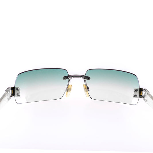 Chanel 4048 Green Frameless CC Logo Sunglasses