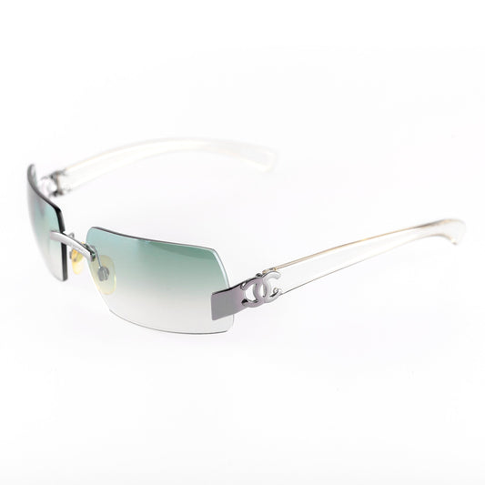 Chanel 4048 Green Frameless CC Logo Sunglasses