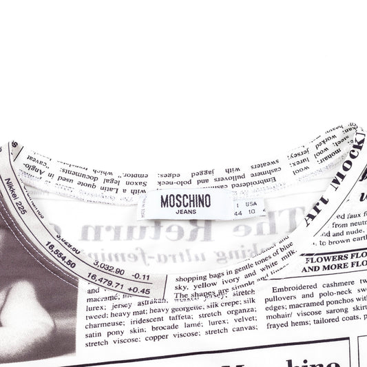 Item: Moschino Jeans Newspaper Print T-shirt (S & M)