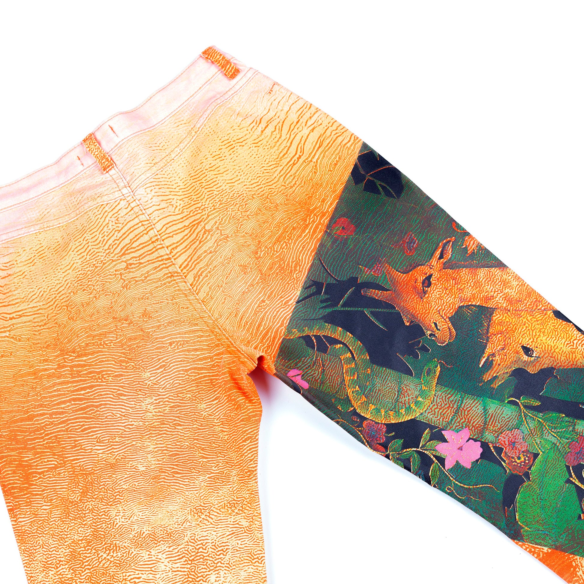 Roberto Cavalli Angel Orange Printed Pants (S)