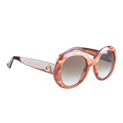 Gucci GG 3815/S R3VJD Vintage Brown Tortoise Rounded Sunglasses