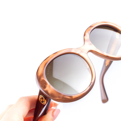 Gucci GG 3815/S R3VJD Vintage Brown Tortoise Rounded Sunglasses