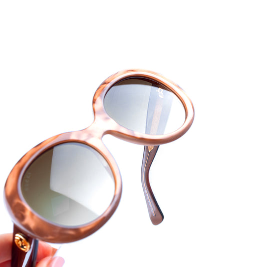 Gucci GG 3815/S R3VJD Vintage Brown Tortoise Rounded Sunglasses