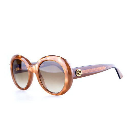 Gucci GG 3815/S R3VJD Vintage Brown Tortoise Rounded Sunglasses