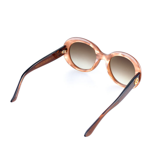 Gucci GG 3815/S R3VJD Vintage Brown Tortoise Rounded Sunglasses