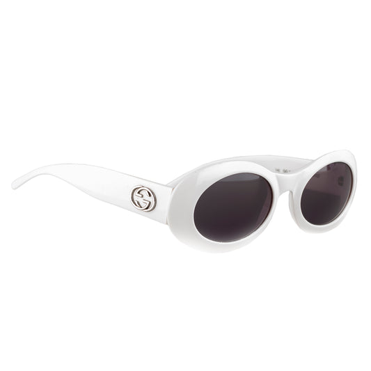 Gucci GG 2400/S Vintage White Oval Sunglasses