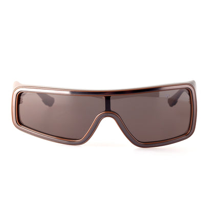 Diesel DL0056 CL.58A Vintage Asymmetrical Brown Acetate Sunglasses