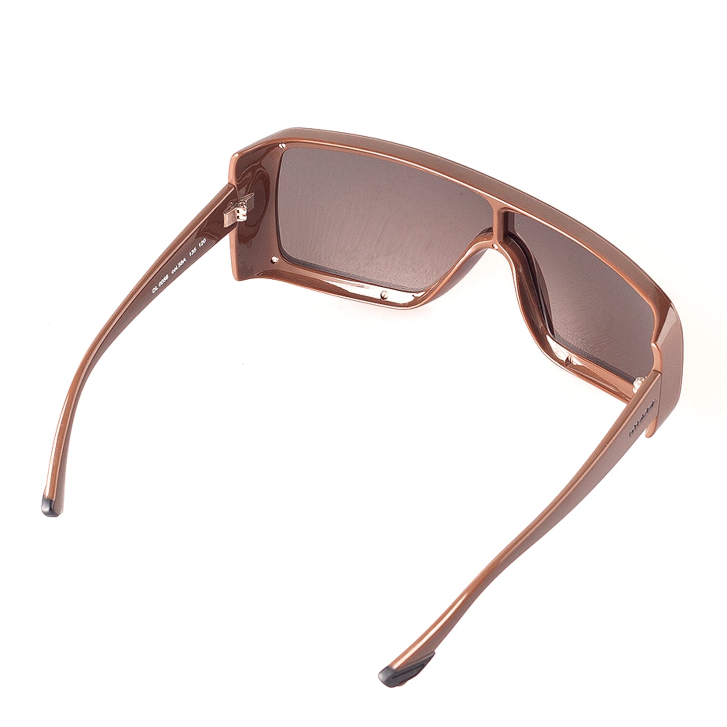 Diesel DL0056 CL.58A Vintage Asymmetrical Brown Acetate Sunglasses