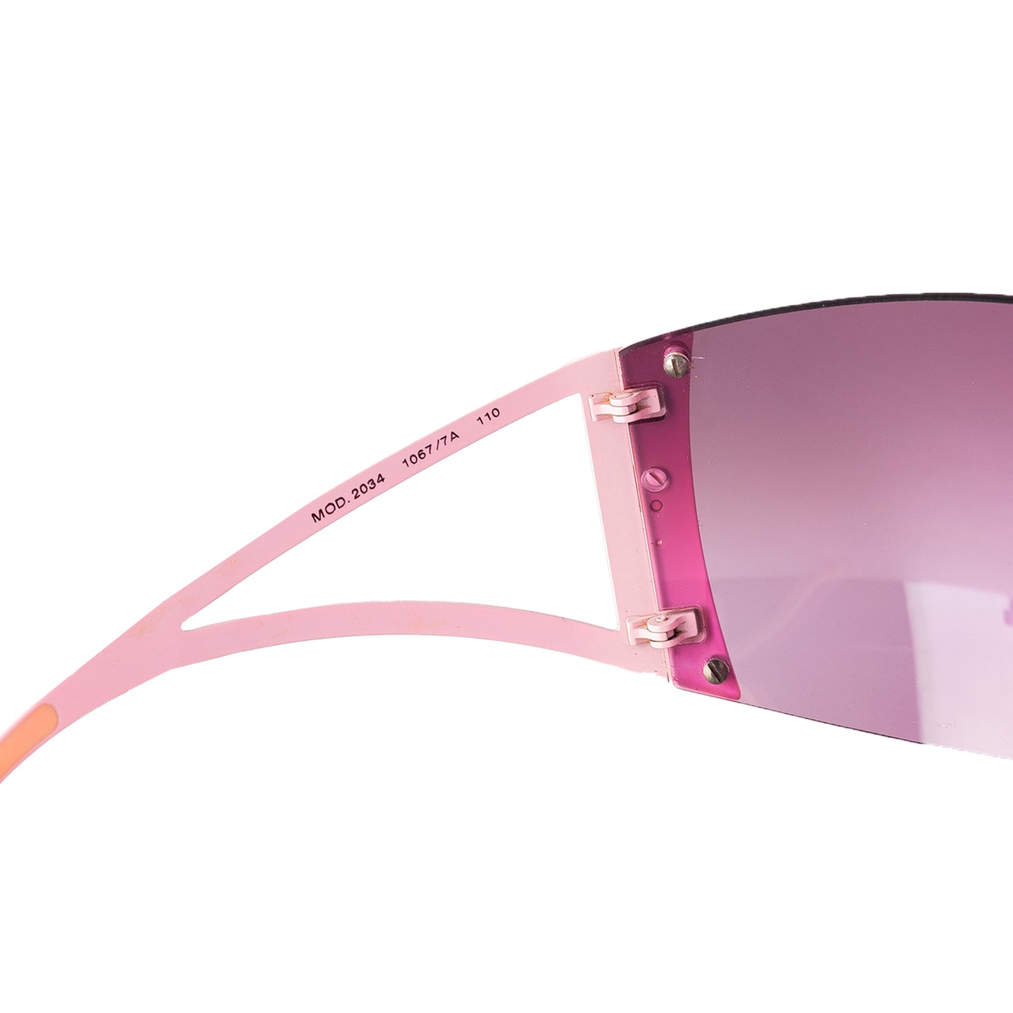 Versace MOD. 2034 1067/7A Vintage Pink Shield Sunglasses