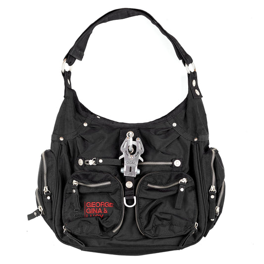 GG&L George Gina & Lucy “WILDYBALDA” Multipocket Black Shoulder Bag