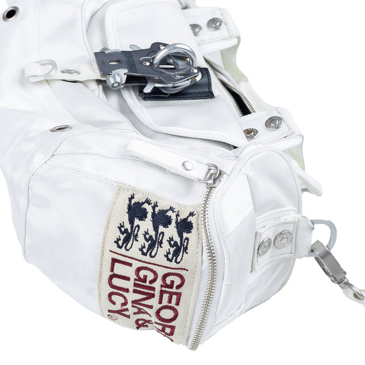 GG&L George Gina & Lucy “LOVEBOAT” White Bag