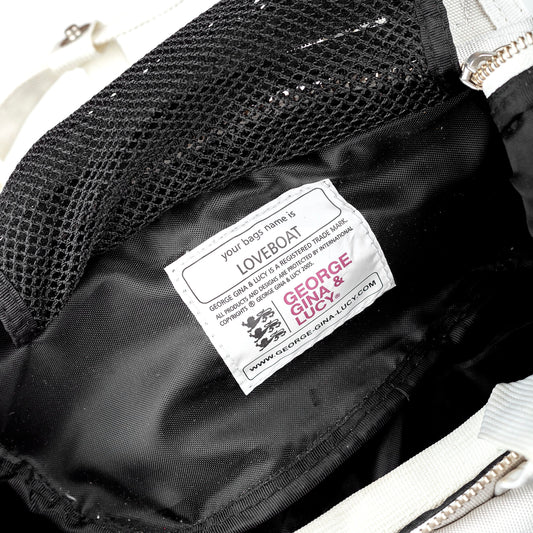 GG&L George Gina & Lucy “LOVEBOAT” White Bag