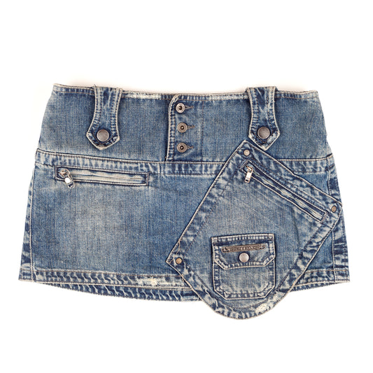 Diesel Denim Vintage Cargo Mini Skirt (XS-S)