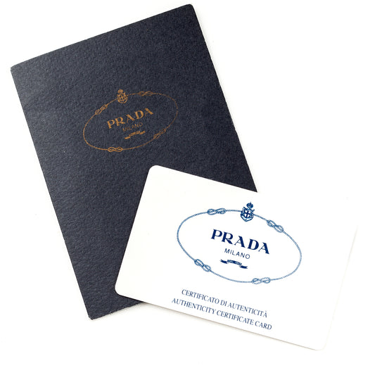 Prada Black Spazzolato Vintage Embossed Shoulder Bag