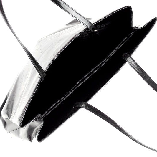 Prada Black Spazzolato Vintage Embossed Shoulder Bag