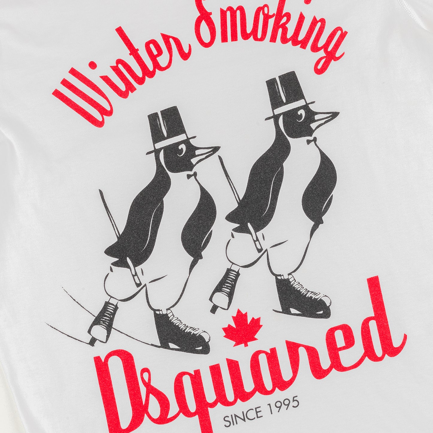 DSQUARED2 “Winter Smoking” Vintage White T-Shirt (M)