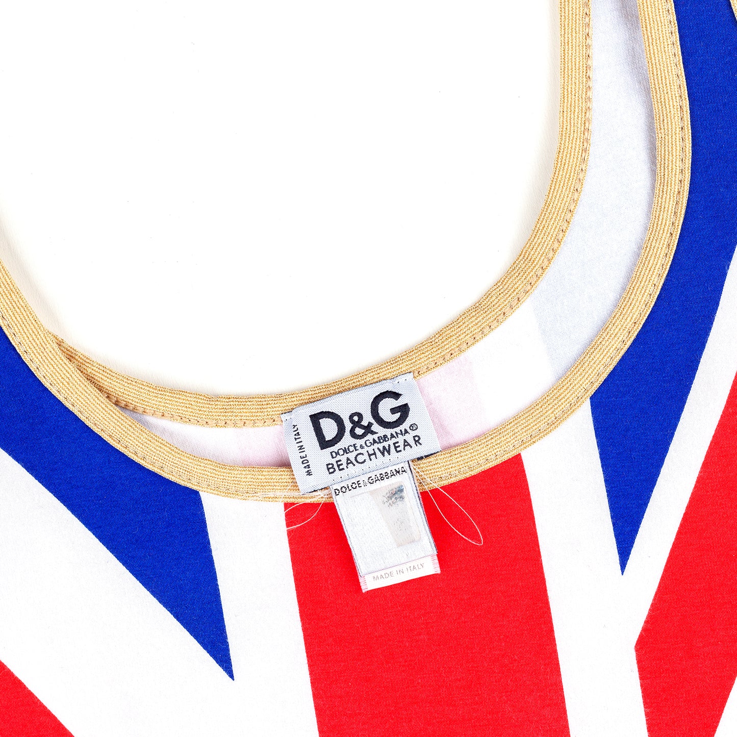 Dolce & Gabbana UK Flag Union Jack Vintage Tank Top (S)