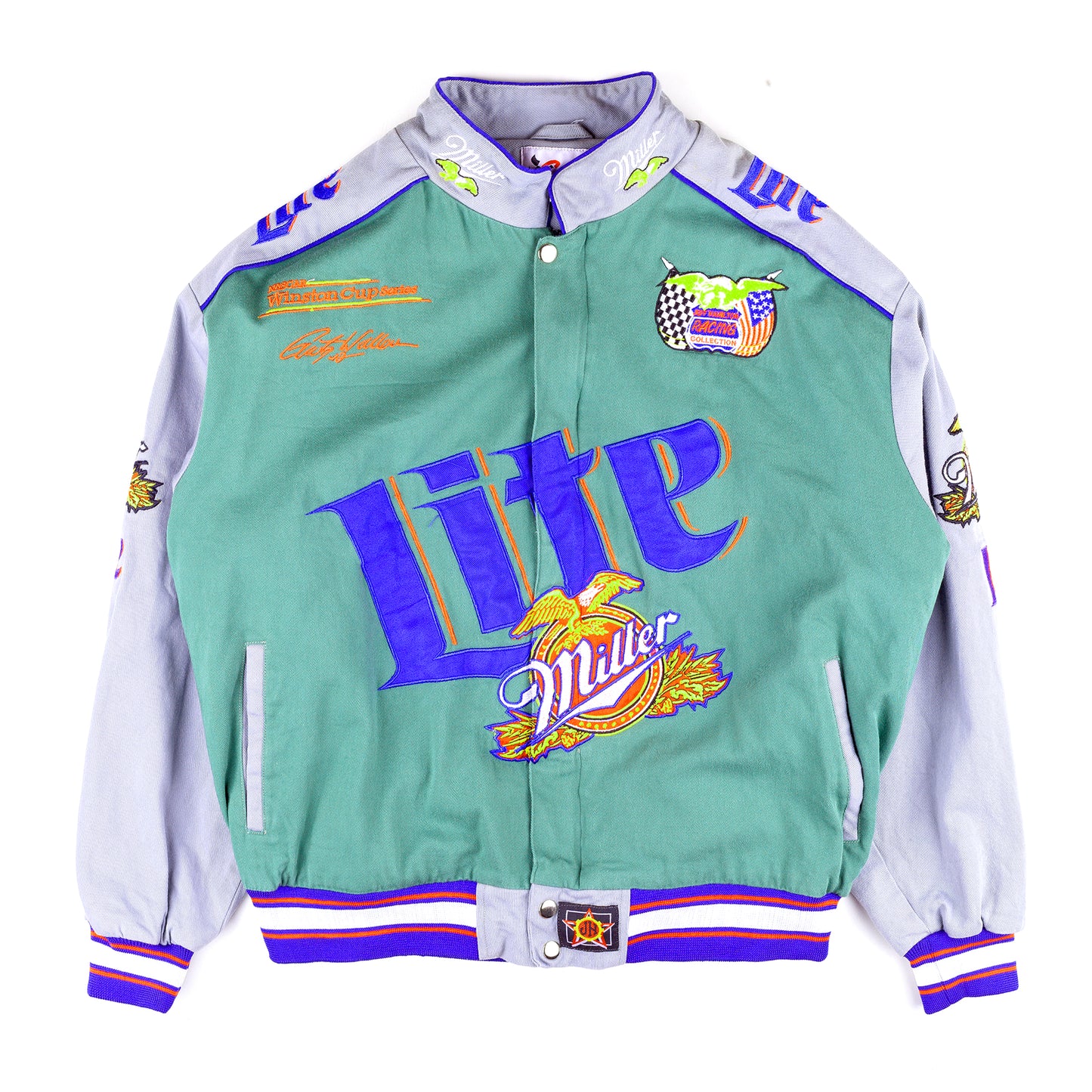 JEFF HAMILTON Vintage Miller Lite Racing Collection Jacket (L)