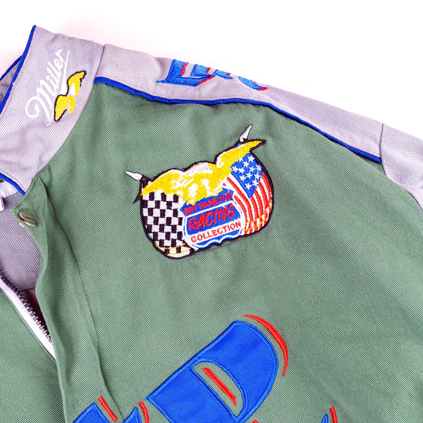 JEFF HAMILTON Vintage Miller Lite Racing Collection Jacket (L)