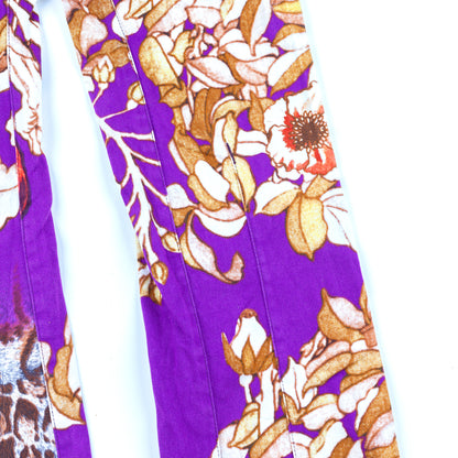 Roberto Cavalli Class Vintage Mucha Printed Purple Pants (S/M)