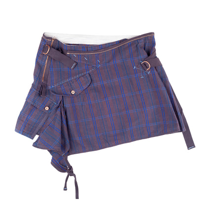 Marithé François Girbaud Vintage Asymmetrical Tartan Skirt (M)