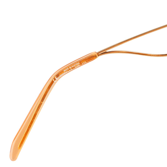 Christian Dior "Diorella" Orange Shield Golden Sunglasses