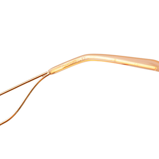 Christian Dior "Diorella" Orange Shield Golden Sunglasses