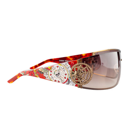 Ed Hardy by Christian Audigier EHS039 Tortoise Spider Web Vintage Tattoo Sunglasses