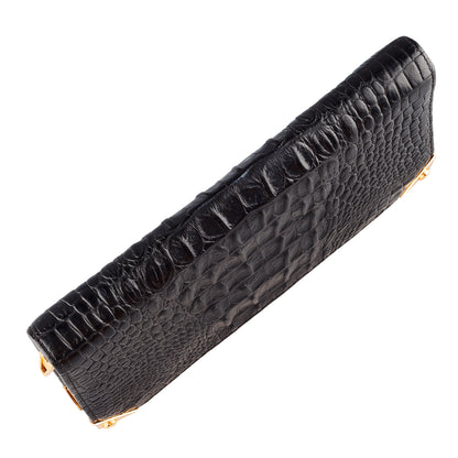 Alexander Wang Crocodile Leather Print Zip Wallet