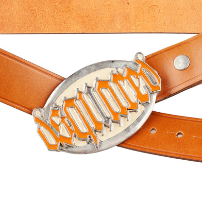 DSQUARED2 Brown/Orange Leather Metallic Belt