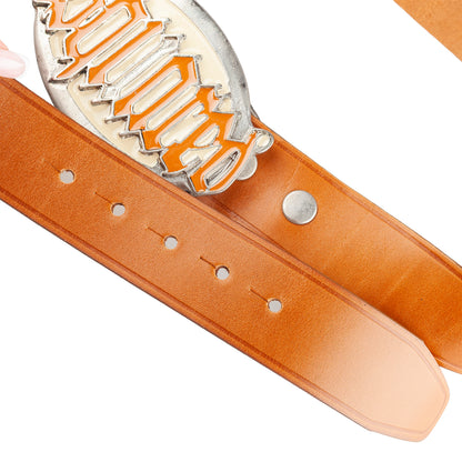 DSQUARED2 Brown/Orange Leather Metallic Belt