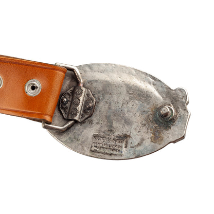 DSQUARED2 Brown/Orange Leather Metallic Belt