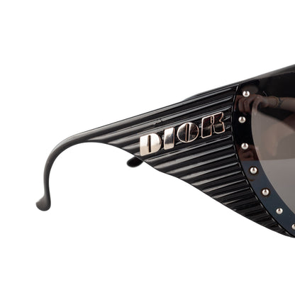 Christian Dior "Bike 4" Black Wrap Shield Sunglasses