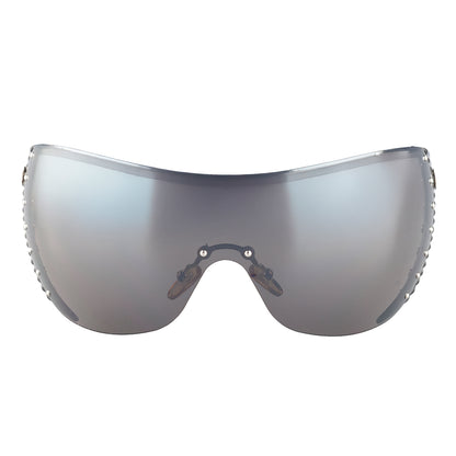 Christian Dior "Bike 4" Black Wrap Shield Sunglasses