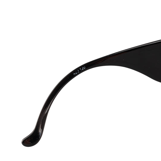 Christian Dior "Bike 4" Black Wrap Shield Sunglasses