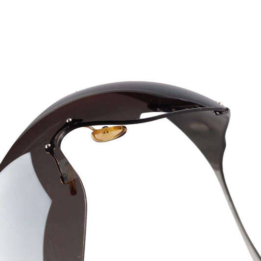 Christian Dior "Bike 4" Black Wrap Shield Sunglasses
