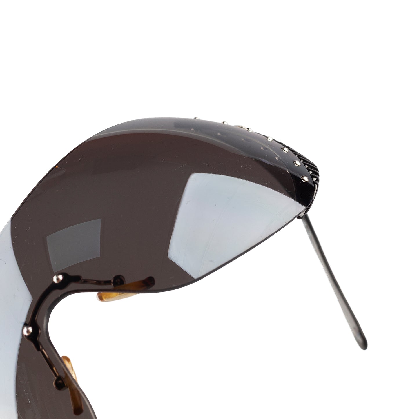 Christian Dior "Bike 4" Black Wrap Shield Sunglasses