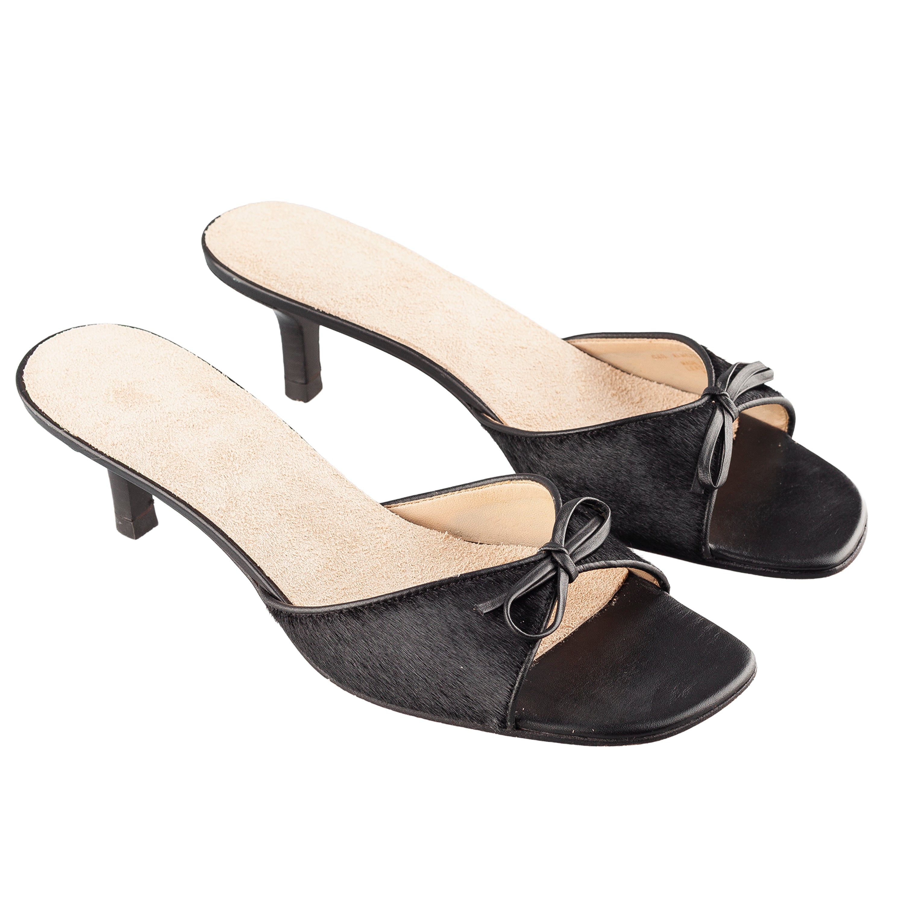 Ralph Lauren Vintage Black Pony Kitten Heels
