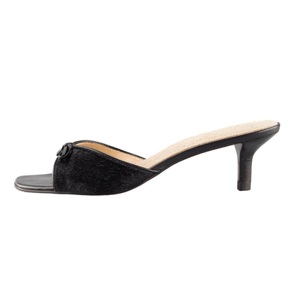 Ralph Lauren Vintage Black Pony Kitten Heels