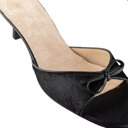 Ralph Lauren Vintage Black Pony Kitten Heels