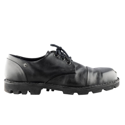 Diesel Hardkor Steel Low Black Leather Cap Toe Shoes