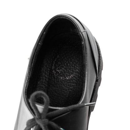 Diesel Hardkor Steel Low Black Leather Cap Toe Shoes
