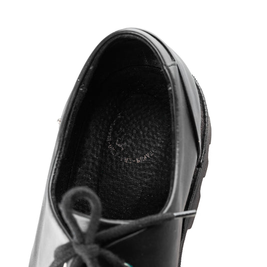 Diesel Hardkor Steel Low Black Leather Cap Toe Shoes