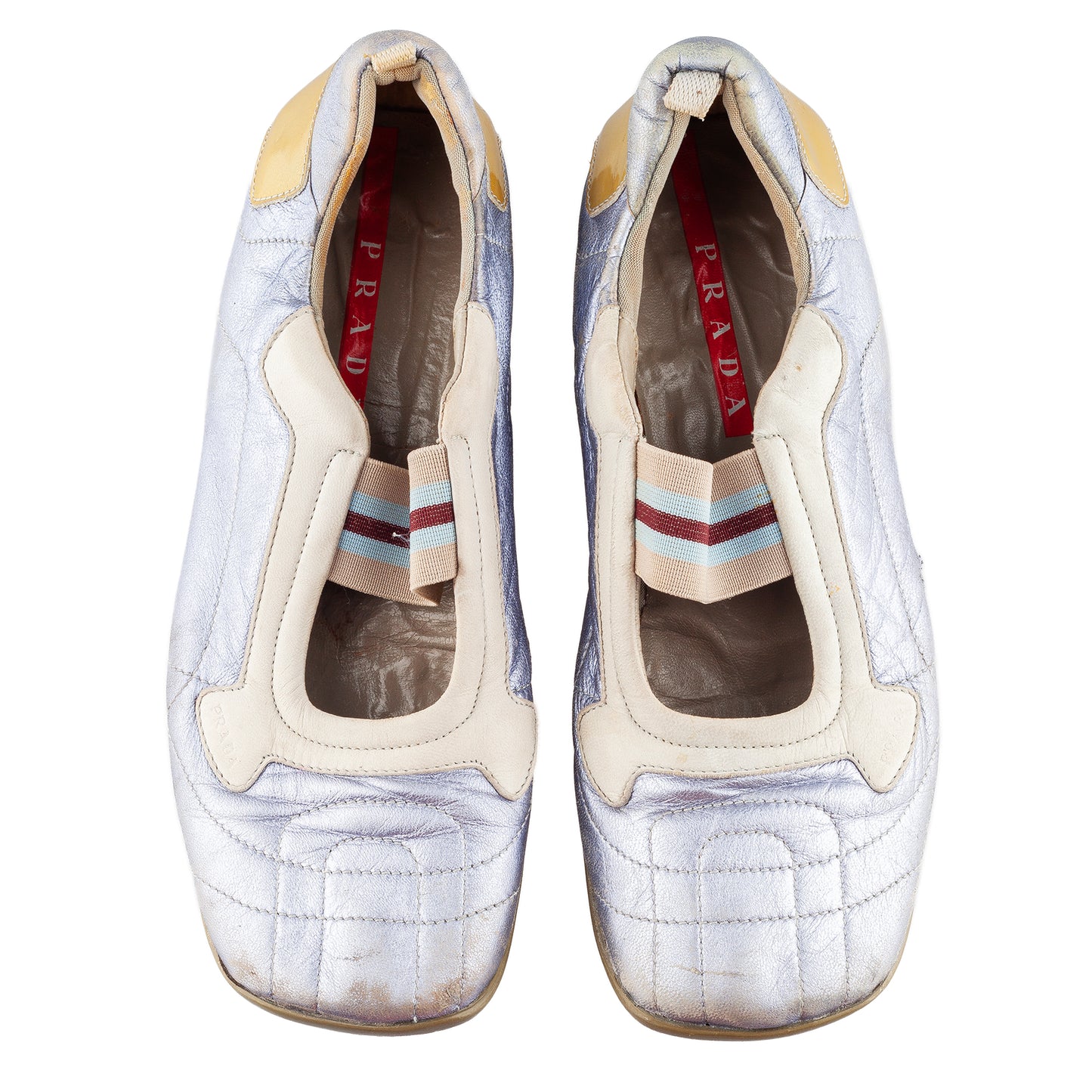 Prada Metallic Lilac Ballet Flats Sneakers