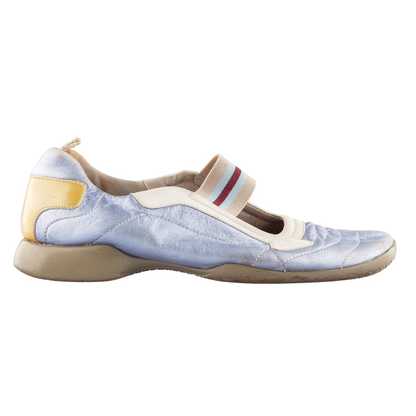 Prada Metallic Lilac Ballet Flats Sneakers