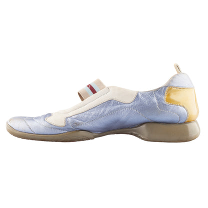 Prada Metallic Lilac Ballet Flats Sneakers