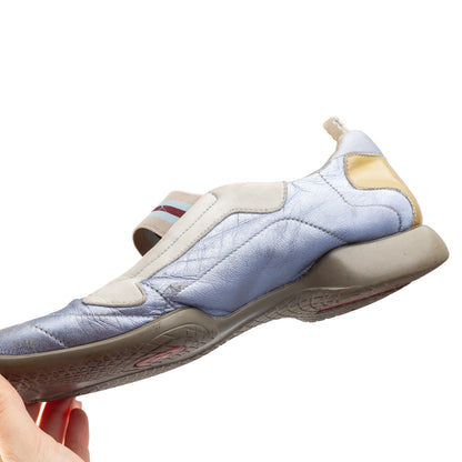 Prada Metallic Lilac Ballet Flats Sneakers