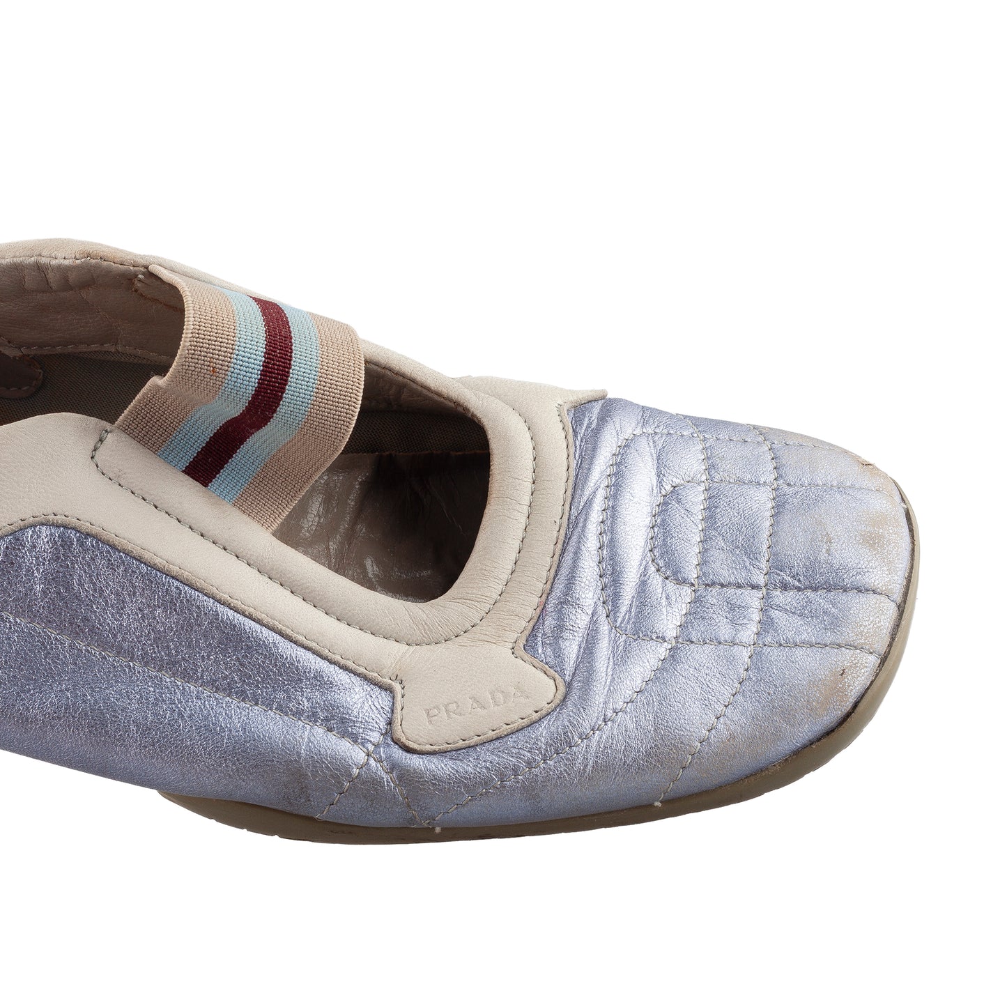 Prada Metallic Lilac Ballet Flats Sneakers